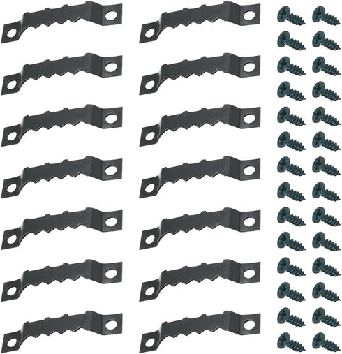 100 Pcs Sawtooth Picture Hangers 1.77in Sawtooth Hangers Picture Hooks Bulk Picture Hanging Brackets with Screws Frame Hanging Kit for Photos Artw...
