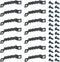 100 Pcs Sawtooth Picture Hangers 1.77in Sawtooth Hangers Picture Hooks Bulk Picture Hanging Brackets with Screws Frame Hanging Kit for Photos Artw...