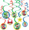 Swirl Hanging Decorations - 5" & 7" (Pack of 12) - Perfect for Themed Parties & Events, Super Mario Brothers...