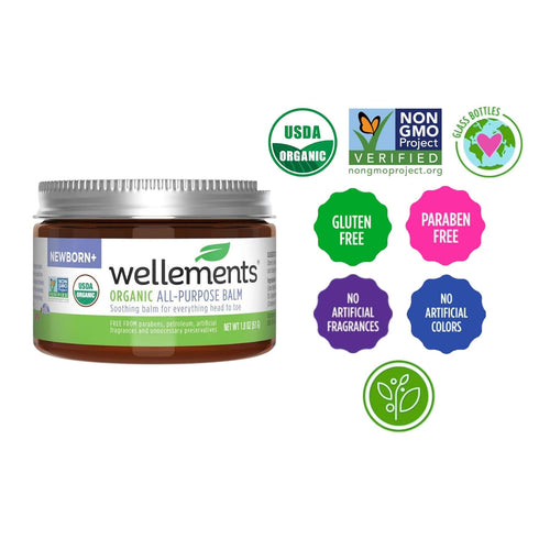 Wellements Organic All Purpose Balm for Babies and Kids | Gentle and Soothing All Over Ointment for Dry, Chafed and Sensitive Skin | Free From Pet...
