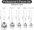 5pcs Measuring Spoon Set, Heavy Duty Stainless Steel Measuring Spoons for Cooking Baking, Tablespoon Teaspoon for Dry or Liquid Ingredients, Fits ...