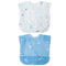 Little Dimsum Toddler Feeding Smocks Baby Waterproof Bib with Crumb Catcher Pocket Short Sleeve Adjustable Baby Bib, Pack of 2 Colors Glatic&space...