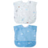 Little Dimsum Toddler Feeding Smocks Baby Waterproof Bib with Crumb Catcher Pocket Short Sleeve Adjustable Baby Bib, Pack of 2 Colors Glatic&space...