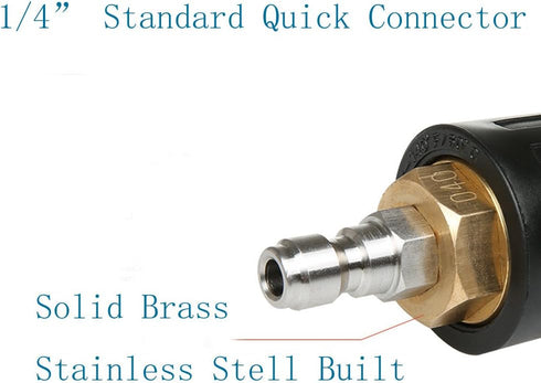 2.64GPM (10L/M) Max 5000PSI 360 Degree Rotating Turbo Head Spray Nozzle for High Pressure Washers Cleaner Gun (1/4" Quick Connector)...