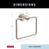 DELTA FAUCET NIC46-DN Nicoli Wall Mount Square Closed Towel Ring Bath Hardware Accessory in Brushed Nickel...