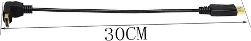 (30 CM/12inch) DP to DP Cable, CGTime Gold Plated 90 Degree Up Displayport Male to Displayport Male Audio and Video Extender Adapter Cable (Up M/M...