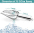 TeamFar 12oz Ice Scoop, Stainless Steel Metal Food Scoop Ice Scooper for Bar Kitchen Party, Multifunction & Easy Storage, Non-Toxic & Sturdy, Smoo...