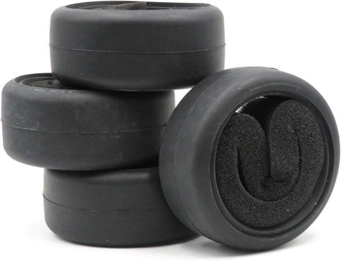 hobbysoul 4pcs RC 1/10 On Road Slick Tire Rubber Tyre Fit for 1:10 Touring Drift Car Wheel Rim …...