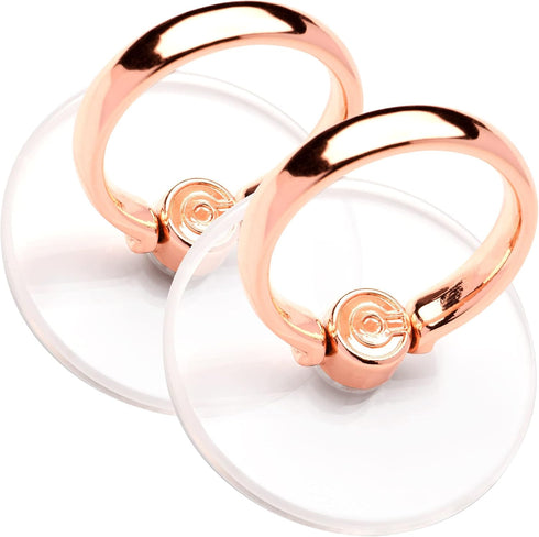 Clear Phone Ring Holder - EI Sonador Cell Phone Ring Holder Transparent Stand Finger Grip (2 Rose Gold)......