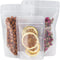 100 Pcs Resealable Bags,3.9" x 5.9"Matte Stand Up Food Bags,Zip Lock Food Storage Bags for Packaging Products,Herbs,Snack,Tea,Spices,Pet Food and ...