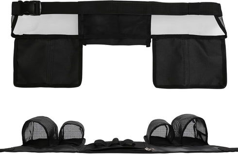 Tool Belt, Cleaning Apron for Cleaning Supplies, Tool Apron for Women and Men Housekeeping, Window Cleaning, 4 Bottle Carrier Bags, Black...
