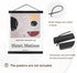 Artmag Magnetic Poster Hanger Frame, 24x36 24x32 24x18 Light Wood Wooden Magnet Canvas Artwork Print Poster Hangers Frames Hanging Kit (Black, 24"...
