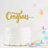Gold Glitter Congrats Cake Topper/Congrats Grad/Class of 2025 / College Grad/Congratulations/MBA Graduation Party Decorations...