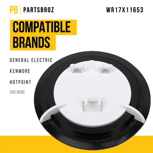 DIY Tips Included - WR17X11653 Ice Dispenser Door Assembly by PartsBroz - Compatible Hotpoint, Kenmore, GE Fridge Ice Door Flapper - Replaces AP3672582 EA964304 PS964304 - Lifetime Repair