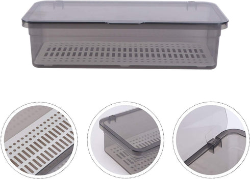 Cabilock Cutlery Organizer flatware tray kitchen drawer organizer with lid utensil holder with cover utensil drawer organizer for drawer counterto...