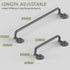 LUXEAR Towel Bar, 24 Inch Adhesive Bathroom Towel Bar with Upgrade Suction Cup, Tool Free Adhesive Shower Towel Rack with 5 Sliding Hooks, Wall Mo...