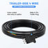 4 Way Trailer End Connector Wire 10 Feet Jacketed Cable, Heavy Duty 18AWG 4 Pin Trailer Light Plug Color-Coded Pure Copper, Trailer-Side Male End ...