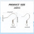 Pandahall 200pcs Stainless Steel Hypoallergenic Earring Hooks Fish Earwire with Coil for Jewelry Makings 14x17x2mm...