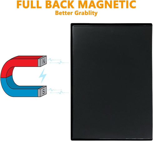 Mingting 10pcs 5x7 Magnetic Picture Frames for Refrigerator Reusable Magnets Fridge Photo Sleeves for Refrigerator Locker Office Cabinet,Black...