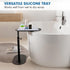 Bloss Silicone Bathroom Tray with Soap Holder - 7.9" Marble Vanity Trays for Bathroom Counter, Soap Dispenser Tray with Sponge Holder, Toilet Tank...