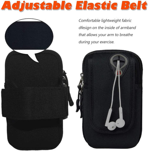 Phone Holder for Running Armband Cell Phone Holder for iPhone 11 12 13 14 15 16 Pro Max 16e XS X XR Plus Mini/Samsung Galaxy/Key,Waterproof Black ...