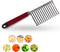 Crinkle Cutter Knife Stainless Steel Cutting Tool for Potato Carrot Chip Vegetable French Fry, Wavy Chopper Wave Slicer Steel Blade, Kids Lunch Ac...