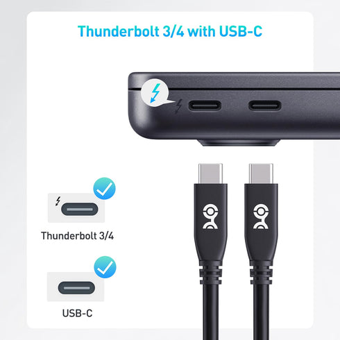 Cable Matters 40Gbps Short USB 4 Cable 1ft, 8K Video, 240W Charging, USB4 Cable/USB C Display Cable PD 3.1, Compatible with Thunderbolt 4, iPhone ...
