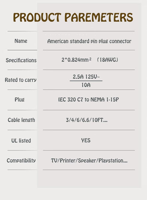 2Prong AC TV Power Cord Cable for TCL Roku Samsung LG Sony Insignia Jvc Sharp Toshiba Vizio Hisense Ultra HD Smart LCD TV Replacement Power Cable...