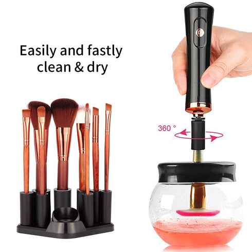Premium Makeup Brush Cleaner Dryer Electric Brush Cleaner Brush Cleaner - Includes Brush Head Rotator (USB)...