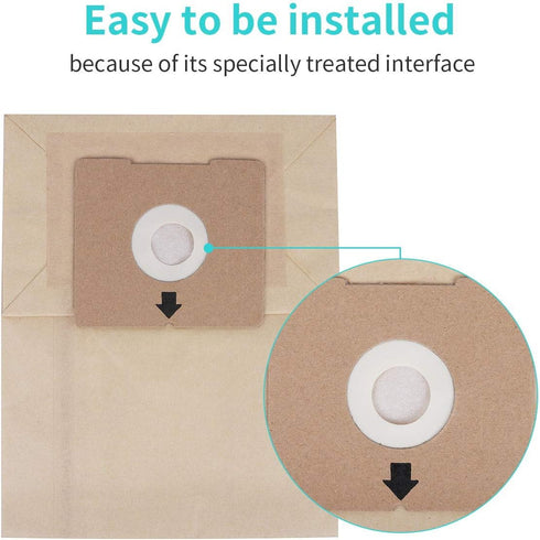 KEEPOW Zing Vacuum Bags for Bissell, 12 Pack Zing Bags 2154 4122 Compatible with Bissell Zing Canister Vacuum 1668, Zing Canister Bags Replacement...