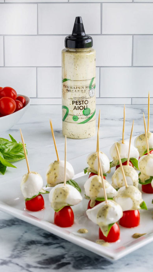 Terrapin Ridge Farms Pesto Aioli Garnishing Sauce - One 8 Ounce Squeeze Bottle...