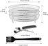 3 Pcs Air Fryer Racks,Air Fryer Three Layer Mesh Set,Heightening Feet Air Fryer Rack,with Oil Brush and Clip Stainless Steel Stack able for Air Fr...