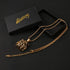 Fierce expression pet pendant gift gold-plated stainless steel bulldog head necklace 22+2 inch chain...