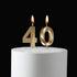 Bailym 40th Birthday Candles,Gold Number 40 Cake Topper for Birthday Decorations Party Decoration...