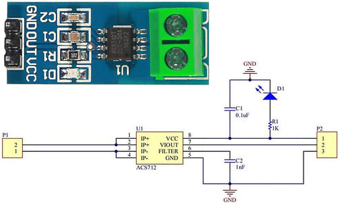 3PCS 30A Range Current Sensor ACS712 Module AC/DC for Arduino (30A)...