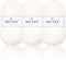 NICEEC 3 Skeins Soft Cotton Yarn 5ply Baby Cotton Yarn for Knitting Crochet Baby Weight Yarn Cotton Blend Yarn Total Length 3×220m(3×240 yds,100g×...