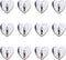 12Pcs Phone Charm Hook Adhesive Metal Phone Finger Grip Hook Cell Phone Ring Holder Stand for DIY Accessories (Silver, Heart Shaped)......