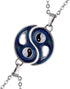 Temperature Sensing Color Changing Yin and Yang Tai Ji Best Friend Small Pendant Necklace Set, Pack of 2...