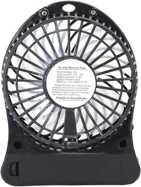 CCYLEZ Mini Table Fan,3 Speed Adjustable Baby Bed Car Seats Fan,USB Rechargeable battery Operated Small Fan Circulator,for Summer Gift(Black)...