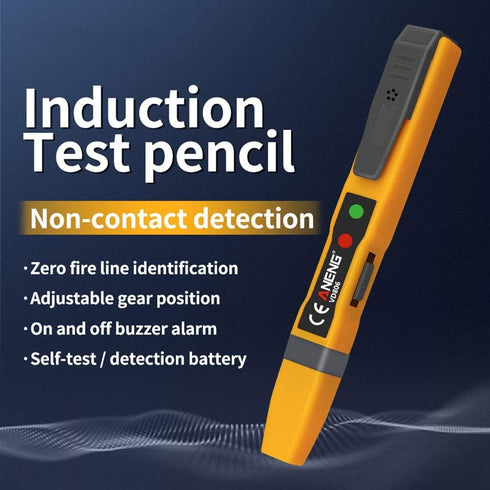 AC Voltage Detector Pen Voltage Tester Non-Contact Inductive AC/DC Voltage Tester Audible and Flashing LED Alarms,Pocket Clip Tester Tools...