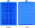 Ice Cube Tray, Silicone Square Ice Trays Easy Release Stackable Ice Cube Mold with Removable Lid, 24 Cavity (2 Pack,Blue)...
