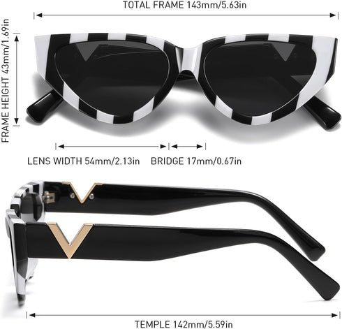 Cat Eye Sunglasses for Women Men Trendy Cateye Women's Vintage Classic Retro Sun Glasses...