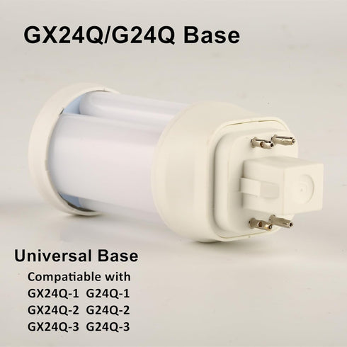 12W GX24Q-3 LED Bulb, Replacement for PLT-26W 4 Pin GX24q-3 and PLC-26W G24Q-3 Compact Fluorescent Light Bulb, GX24Q G24Q LED Bulb, Cool White 600...