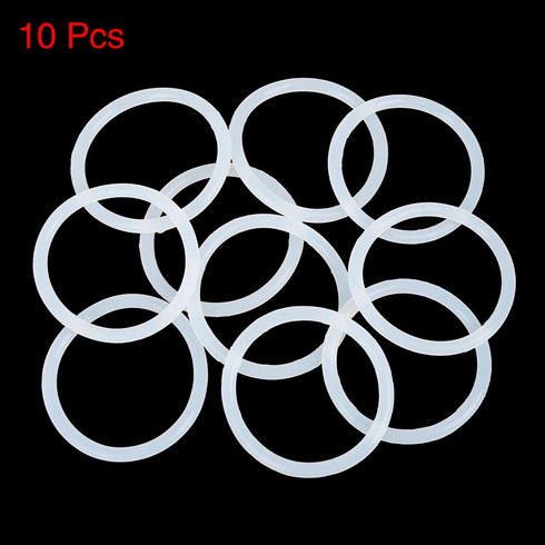 X AUTOHAUX Silicone O-Rings, 42mm OD 35mm ID 3.5mm Width VMQ Seal Gasket for Compressor Valves Pipe Repair, White, Pack of 10...