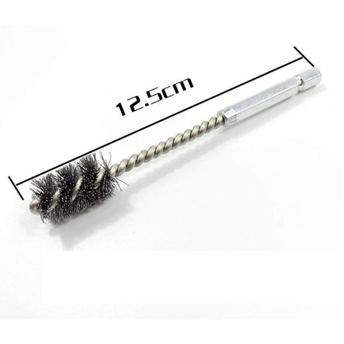 4 Piece Stainless Steel Wire Brush for ports, tubes, bearings and other common wire brush applications Power Drill Impact Driver - Hex Shank...