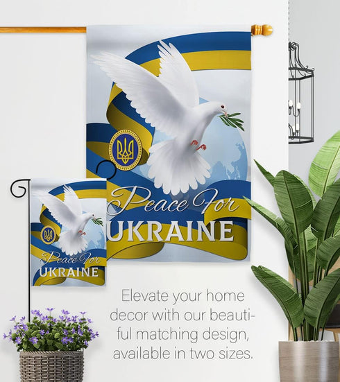 Ukrainian Decorations Home Decor Banner Room Wall Art Patio Lawn Front Porch Outdoor Small Tapestry Yard Sign Wall Hanging Stand with Bandera de U...