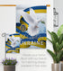 Ukrainian Decorations Home Decor Banner Room Wall Art Patio Lawn Front Porch Outdoor Small Tapestry Yard Sign Wall Hanging Stand with Bandera de U...