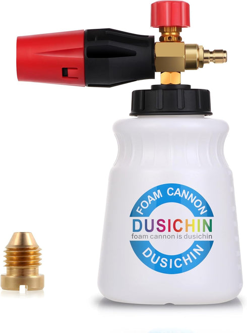 DUSICHIN Foam Cannon Soap Cannon for Pressure Washer Foam Gun Soap Sprayer 4000 PSI Wide Neck Snow Foam Gun Adjustable Nozzle Car Washer with 1L C...