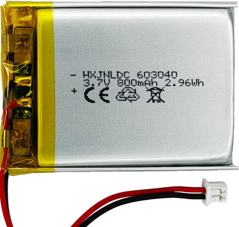 DC 3.7V 800mAh 603040 Rechargeable Lithium Polymer Replacement Battery for DIY 3.7-5V Electronic Product, Mobile Energy Storage Power Supply...