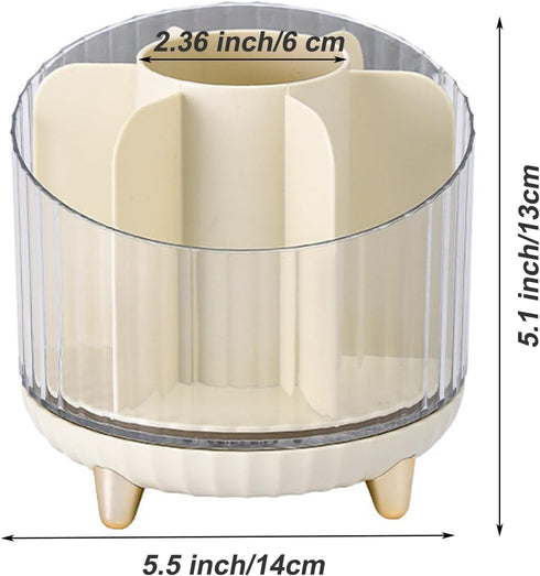 Rotating Pencil Holder, Desk Organizer with Multi-Compartment Design-Stylish, Functional Storage Solution for Home Offices, Classroom, Art Supplie...